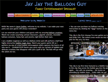 Tablet Screenshot of jayjaytheballoonguy.com